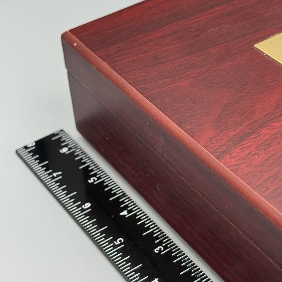 Vtg In Loving Memory Wood Keepsake Trinket Photo Memorial Box Home Accent Decor - Picture 6 of 11